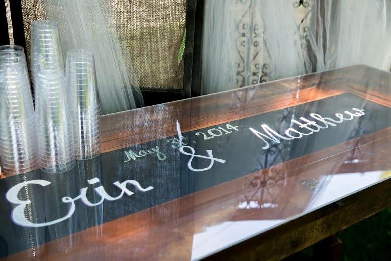 Erin and Matthew Wedding Table Sign